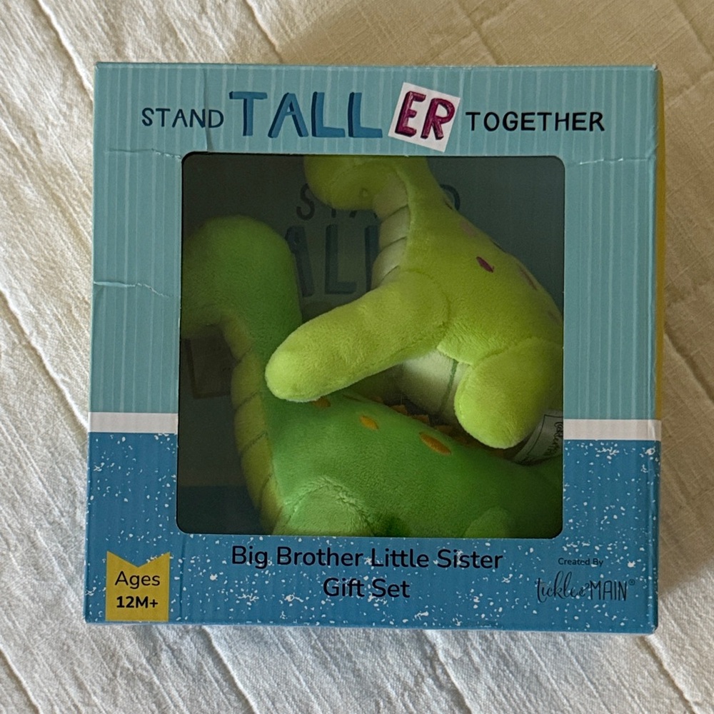 Stand Taller Together Dinosaur Sibling Gift Set: Big Brother Little Sister
